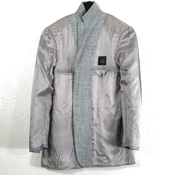 Pull Pal Zileri 100% Linen 3 Button Blazer in Light Grey Heather Men's Size 42R - Picture 10 of 12